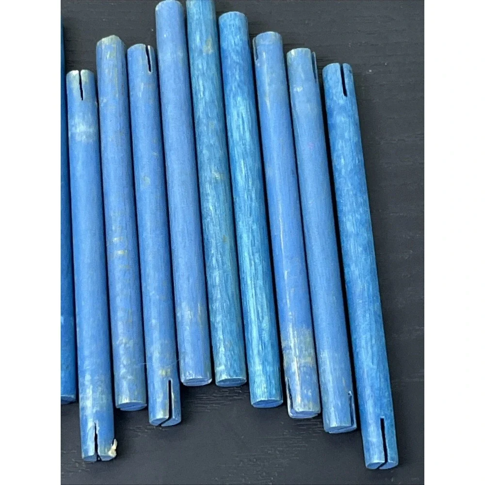 Tinkertoy 25 Blue Wooden Connectors Replacement Parts Lot Vintage‎ Toy Pieces
